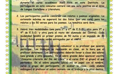 CONCURSO LITERARIO “DÍA DEL LIBRO”