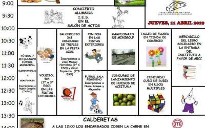 Calendario de las Jornadas Culturales